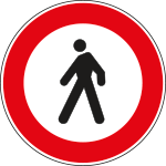 [FLR260054] FLR260054 - Cartello NF 54 TRANSITO vietato PEDONI