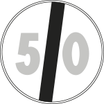 [FLR26007150] FLR26007150 - Cartello  NF 71 FINE LIMITE VELOCITA' KM 50