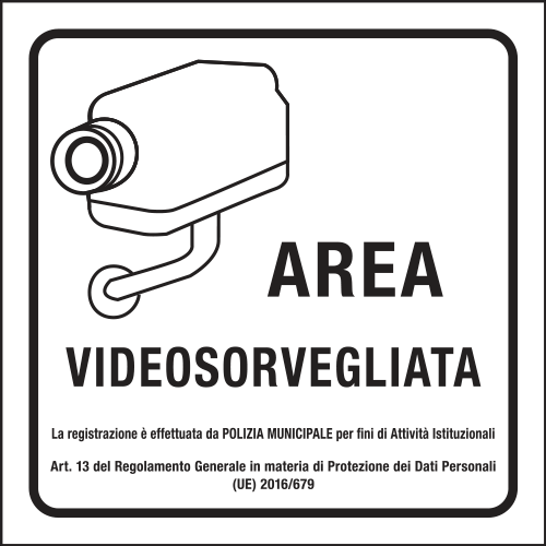 [FLR641508] FLR641508 - Cartello  AREA VIDEOSORVEGLIATA