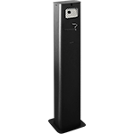 [PTE001N] PTE001N - Posacenere a colonna acciaio verniciato nero 175x120x106h