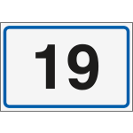 [R1812] R1812 - Cartello rifrangente numero civico 180 per120 (neutro)