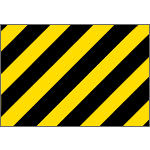 [R9402] R9402 - Pannello adesivo rifrangente giallo nero