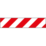 [R9414] R9414 - Pannello adesivo rifrangente bianco rosso