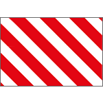 [R9417] R9417 - Pannello adesivo rifrangente bianco rosso
