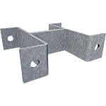 [RFI740/712D] RFI740/712D - staffa quadra doppia per paolo a sezione quadra