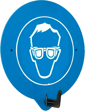 [SBP20V] SBP20V - Gancio a parete per DPI con simbolo OCCHIALI