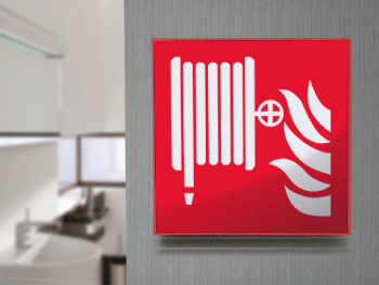 [SECET13A] SECET13A - segnale vetro CRYSTAL monofacciale lancia antincendio EN ISO 7010