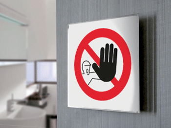 [SECT17A] SECT17A - segnale  in vetro CRYSTAL monofacciale 150x150 piu'simbolo