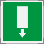 [SEM15152A] SEM15152A - segnale alluminio METAL monofacciale 150x150 piu'simbolo