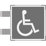 [SEM15653BG] SEM15653BG - segnale alluminio METAL a bandiera bifacciale piu'simbolo 210x210