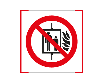 [SEME1347AC] SEME1347AC - targa alluminio Metal mono prof.ROSSO Divieto Ascensore EN ISO 7010