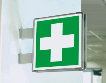 [SEME15101BA] SEME15101BA - segnaletica all.Metal bifacciale Pronto soccorso EN ISO 7010 E003
