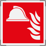 [SEME15111A] SEME15111A - segnaletica all.Metal mono Presidio Antincendio EN ISO 7010 F004