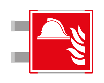 [SEME15111BAC] SEME15111BAC - segnal.all.Metal prof.ROSSO bifacciale Presidio Antincendio ENISO 7010