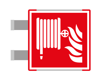 [SEME15115BGC] SEME15115BGC - segnaletica all.Metal profilo ROSSO bifac.Lancia Antincendio ENISO7010