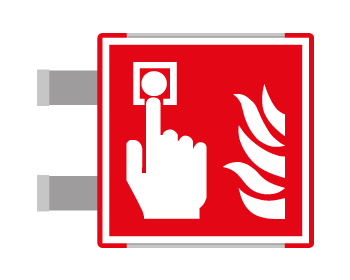 [SEME15117BAC] SEME15117BAC - segnal.all.Metal prof.ROSSO bifacciale Pulsante Allarme Antinc.ISO7010