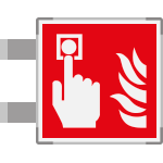 [SEME15117BG] SEME15117BG - segnale alluminio METAL bifacciale PULSANTE ANTINCENDIO EN ISO 7010