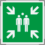 [SEME15180A] SEME15180A - segnaletica all.Metal mono Punto Incontro EN ISO 7010 E007