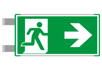 [SEME715102BNC] SEME715102BNC - segnaletica all.Metal VERDE bifacciale uscita ds EN ISO 7010