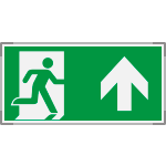 [SEME715103N] SEME715103N - Segnale all. Metal monofacciale Uscita emergenza alto/dritto ISO 7010