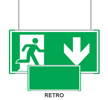 [SEME715104SMC] SEME715104SMC - segnaletica all.Metal VERDE sospesa Uscita Emergenza Sud EN ISO 7010