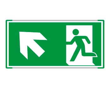 [SEME715105NC] SEME715105NC - Segnale all.Metal monofacc.profilo VERDE Uscita emergenza EN ISO 7010