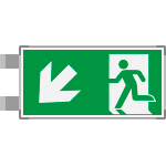 [SEME715107BN] SEME715107BN - segnaletica all.Metal bifacciale uscita SUD OVEST EN ISO 7010