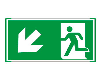 [SEME715107NC] SEME715107NC - Segnale all.Metal monofacc.profilo VERDE Uscita emergenza EN ISO 7010