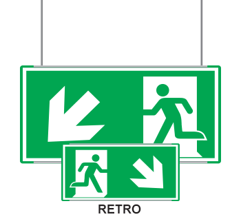 [SEME715107SMC] SEME715107SMC - segnaletica all.Metal VERDE sospesa Uscita Emergenza S.O. EN ISO 7010