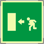 [SEML15154A] SEML15154A - segnale fotoluminescente in alluminio METAL monofacciale 150x150