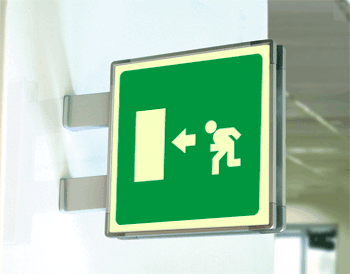 [SEML15154BA] SEML15154BA - segnale fotoluminescente in alluminio METAL bifacciale 150x150