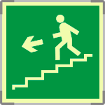 [SEML15161A] SEML15161A - segnale fotoluminescente in alluminio METAL monofacciale 150x150