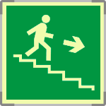 [SEML15163A] SEML15163A - segnale fotoluminescente in alluminio METAL monofacciale 150x150