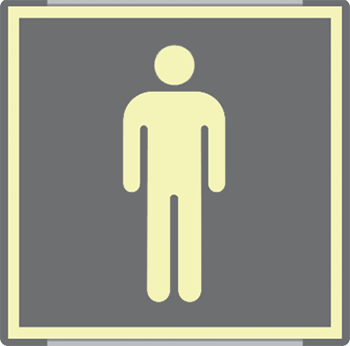 [SEML15642AC] SEML15642AC - segnale luminescente METAL profilo GRIGIO monofacciale TOILETTE UOMO