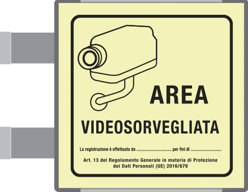 [SEML5008BAC] SEML5008BAC - targa bifacciale fotoluminescente METAL Area videosorvegliata