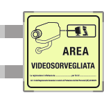 [SEML5008BG] SEML5008BG - targa bifacciale fotoluminescente METAL Area videosorvegliata