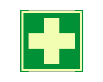 [SEMLE15101GC] SEMLE15101GC - segnal. all.Metal mono profilo VERDE simb.luminescente Pronto Soccorso