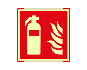 [SEMLE15107AC] SEMLE15107AC - segnaletica all.Metal profilo ROSSO mono simbolo luminescente Estintor