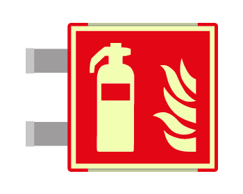 [SEMLE15107BAC] SEMLE15107BAC - segnale luminescente allum.METAL ROSSO bifacciale Estintore