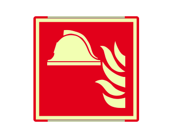 [SEMLE15111GC] SEMLE15111GC - segnaletica all.Metal profilo ROSSO mono simb.luminesc.Presidio Antinc