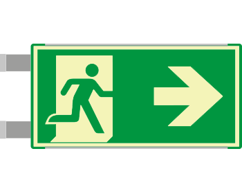 [SEMLE715102BNC] SEMLE715102BNC - segnaletica all.Metal VERDE bifacciale luminescente EN ISO 7010