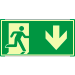[SEMLE715104NC] SEMLE715104NC - Segnale all.Metal mono luminescente prof.VERDE Usc.Emerg. EN ISO 7010