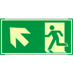 [SEMLE715105MC] SEMLE715105MC - Segnale all.Metal mono luminescente prof.VERDE Usc.Emerg. EN ISO 7010