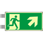 [SEMLE715106BN] SEMLE715106BN - Segnaletica all. Metal bifacciale luminesc.uscita emerg. EN ISO 7010