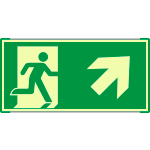 [SEMLE715106MC] SEMLE715106MC - Segnale all.Metal mono luminescente prof.VERDE Usc.Emerg. EN ISO 7010