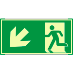 [SEMLE715107MC] SEMLE715107MC - Segnale all.Metal mono luminescente prof.VERDE Usc.Emerg. EN ISO 7010