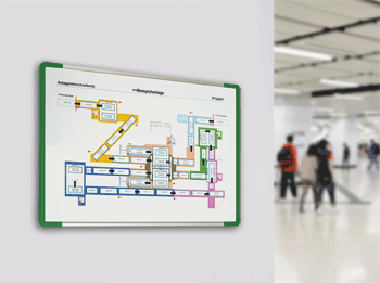 [SEMPC] SEMPC - segnale in alluminio METAL per planimetrie formato A3 profilo VERDE