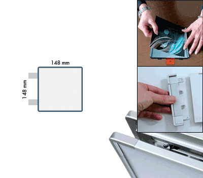 [SEMS1515BBS] SEMS1515BBS - segnale alluminio METALSIGN a bandiera bifacciale colore BLU