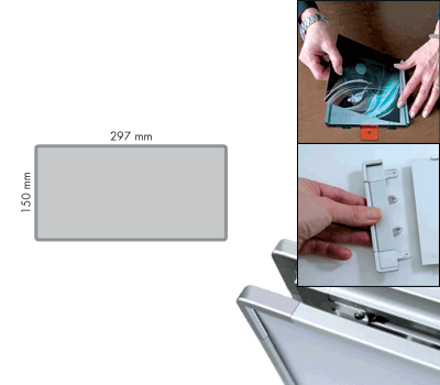 [SEMS1529] SEMS1529 - segnale alluminio METALSIGN monofacciale 297x150 neutro