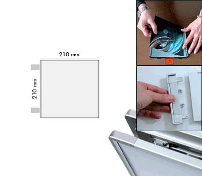 [SEMS2121BW] SEMS2121BW - segnale alluminio METALSIGN a bandiera bifacciale colore BIANCO